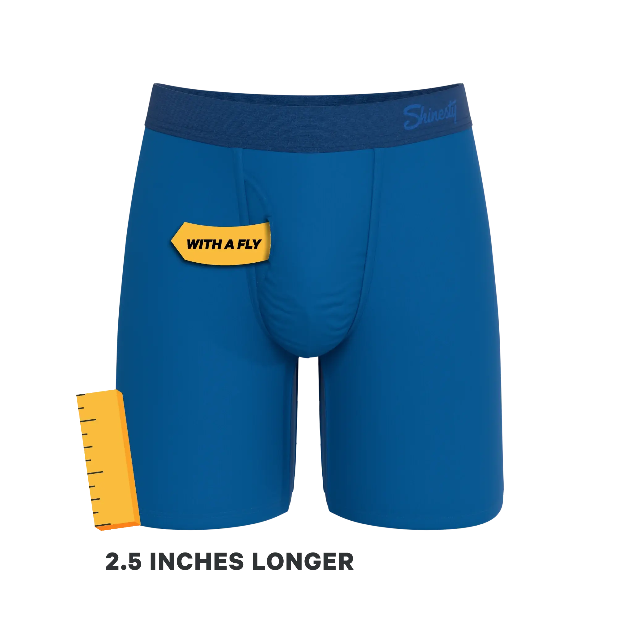 The Skydiver | Ocean Blue Long Leg Ball Hammock® Pouch Underwear With Fly - Shinesty - Flyclothing LLC