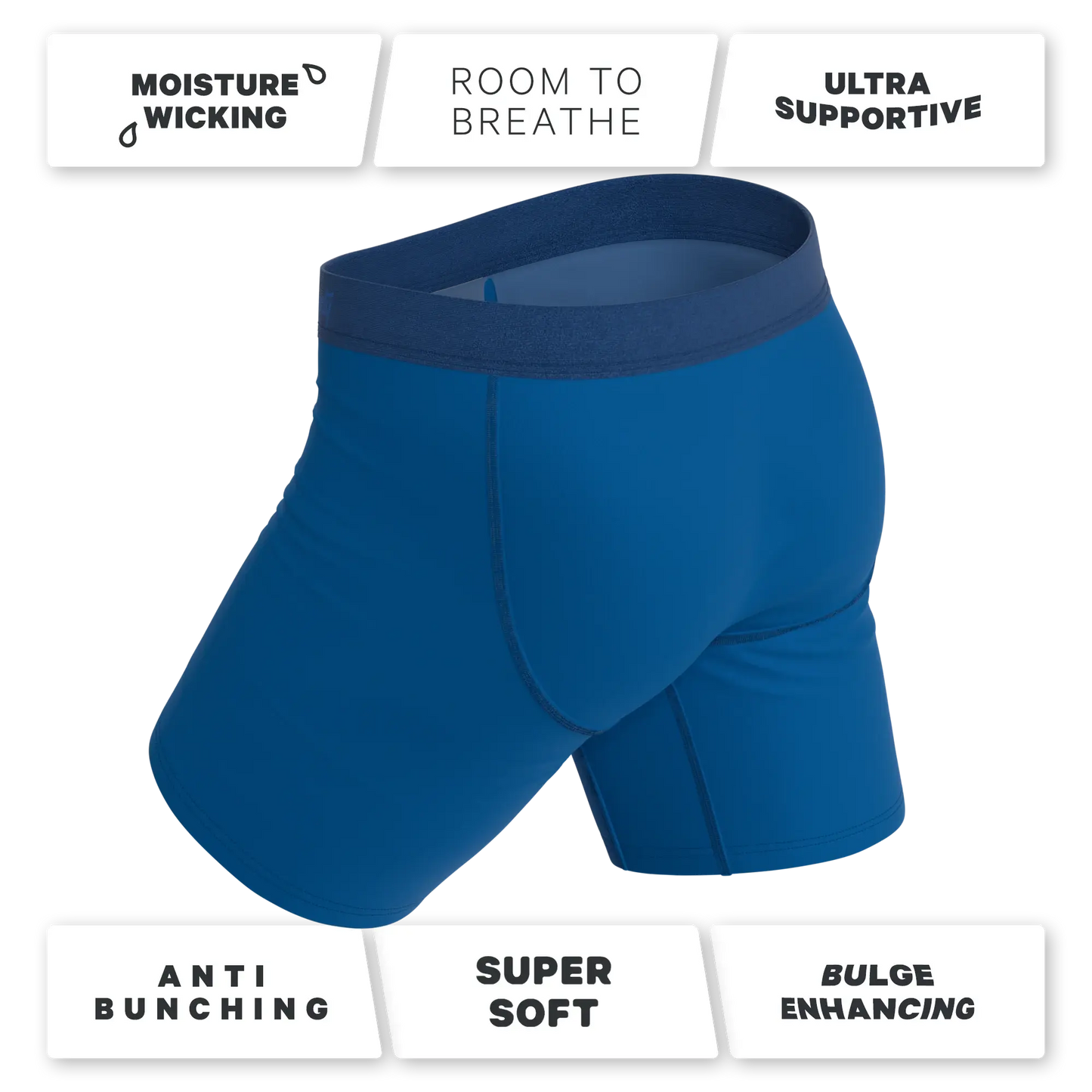 The Skydiver | Ocean Blue Long Leg Ball Hammock® Pouch Underwear With Fly - Shinesty - Flyclothing LLC