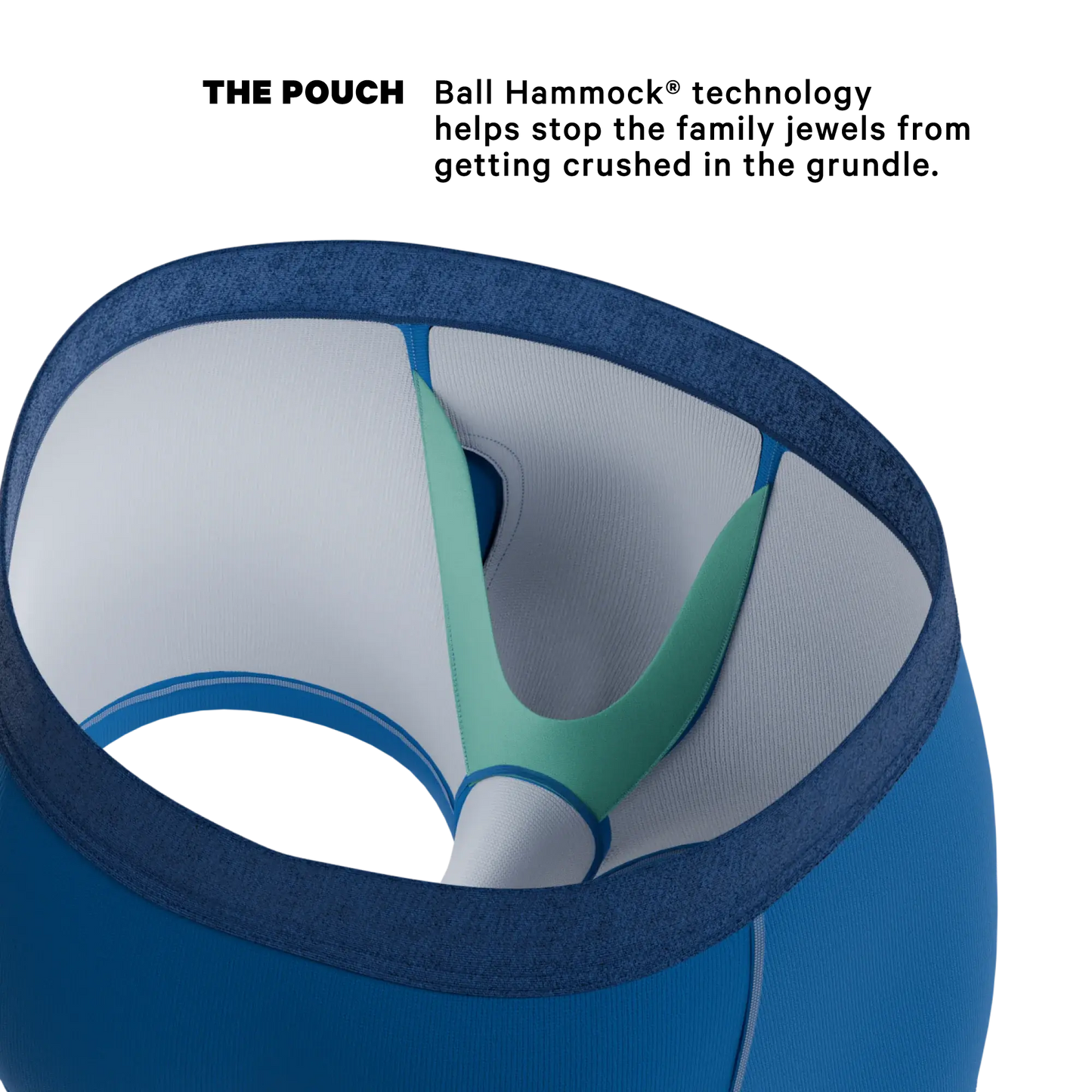 The Skydiver | Ocean Blue Ball Hammock® Pouch Trunks Underwear - Shinesty - Flyclothing LLC