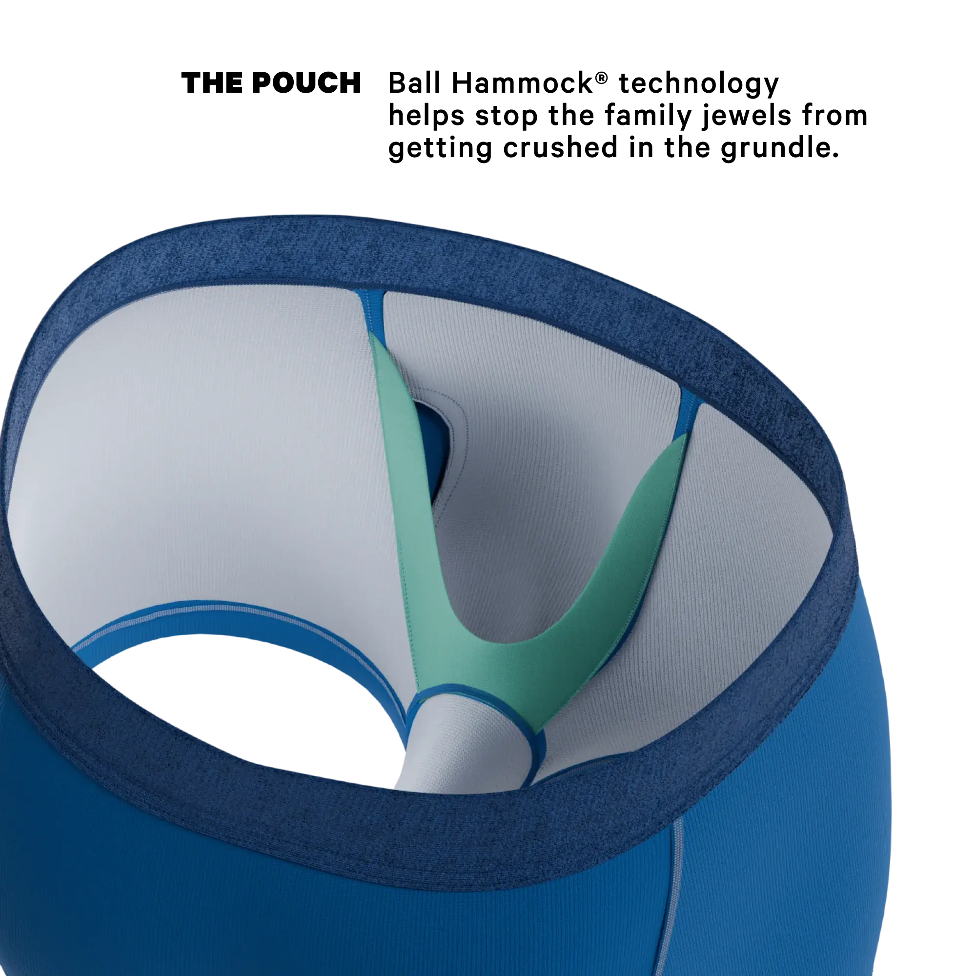 The Skydiver | Ocean Blue Ball Hammock® Pouch Trunks Underwear - Shinesty - Flyclothing LLC
