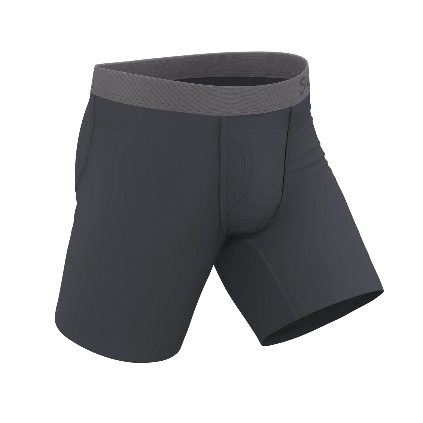 The Slate Expectations | Grey Tonal Long Leg Ball Hammock® Pouch Underwear With Fly - Shinesty - Flyclothing LLC