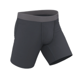 The Slate Expectations | Grey Tonal Long Leg Ball Hammock® Pouch Underwear With Fly - Shinesty - Flyclothing LLC