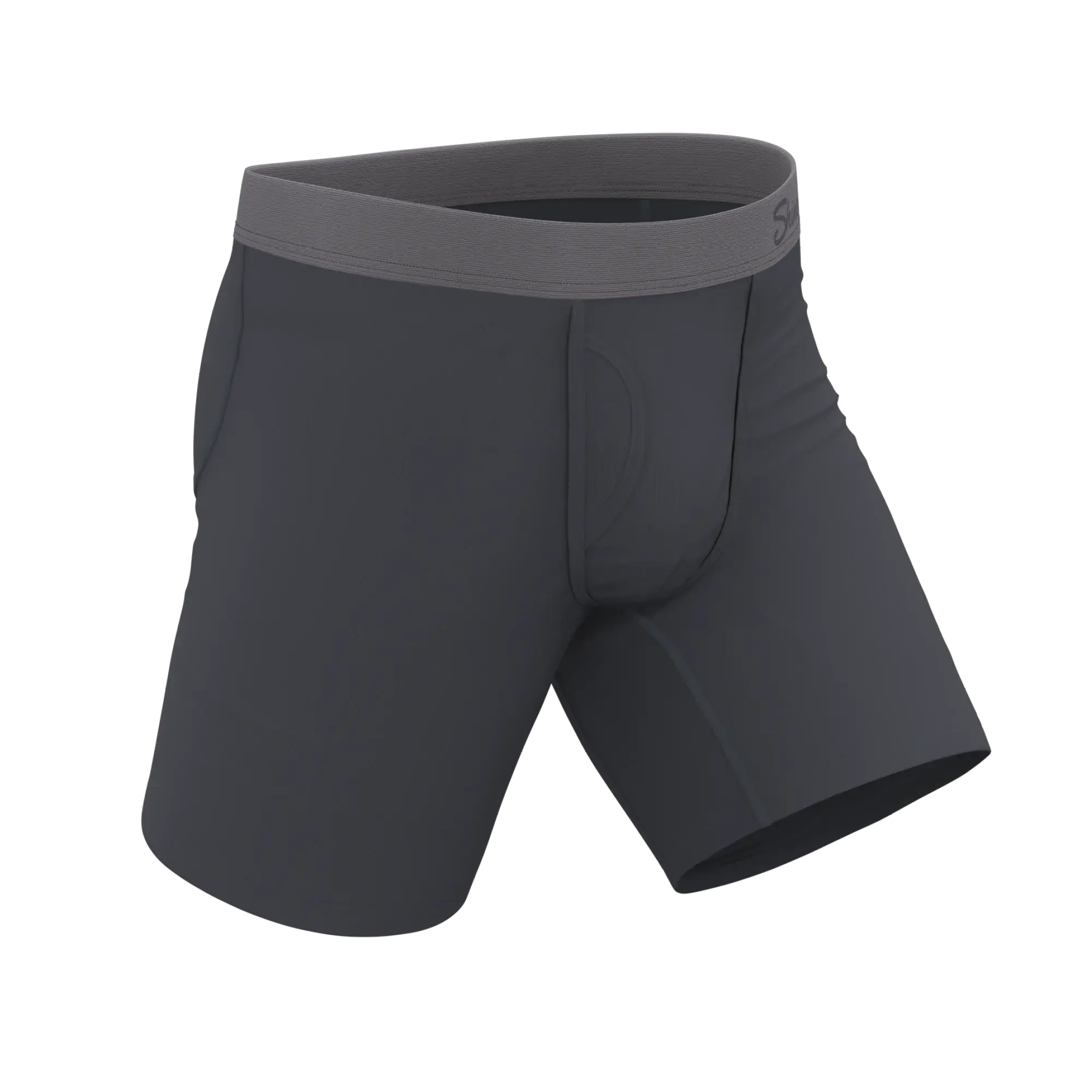 The Slate Expectations | Grey Tonal Long Leg Ball Hammock® Pouch Underwear With Fly - Shinesty - Flyclothing LLC