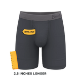The Slate Expectations | Grey Tonal Long Leg Ball Hammock® Pouch Underwear With Fly - Shinesty - Flyclothing LLC