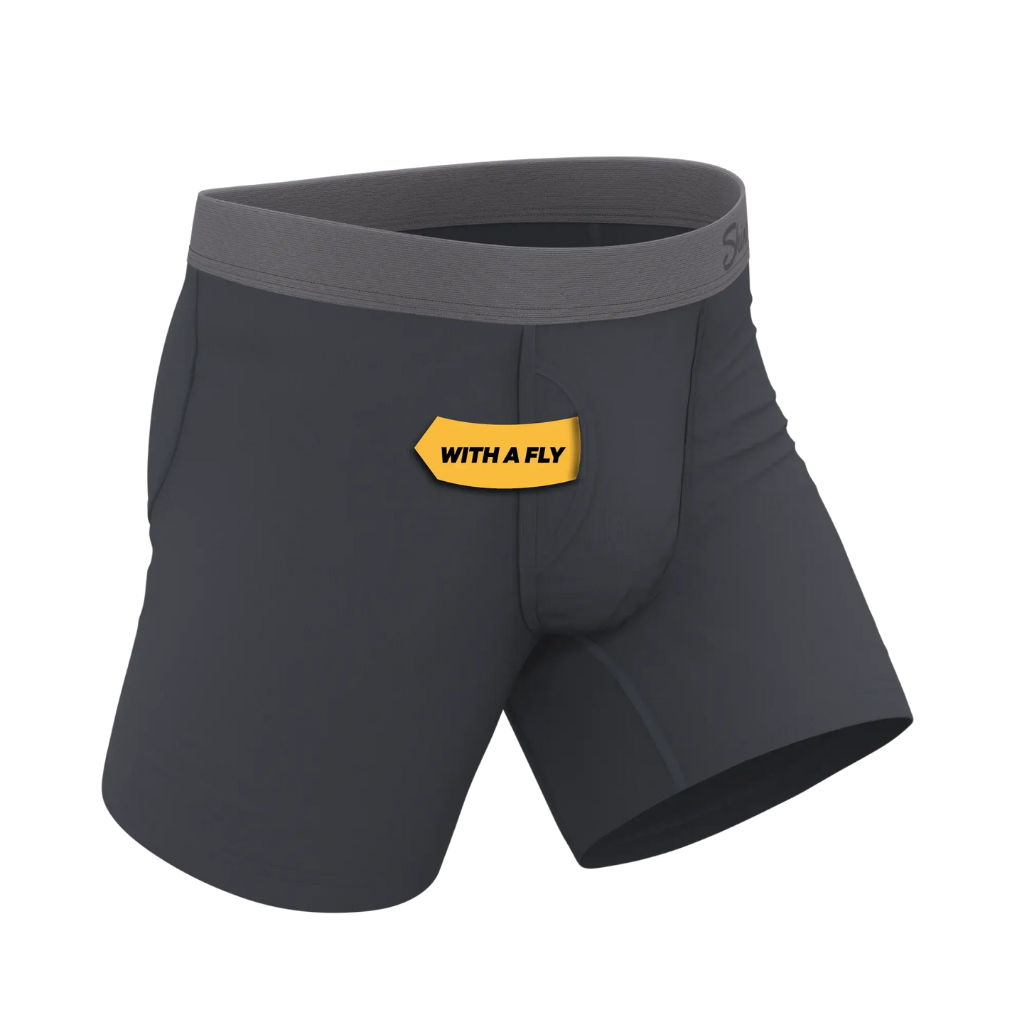 The Slate Expectations | Grey Tonal Ball Hammock® Pouch Underwear With Fly - Shinesty - Flyclothing LLC