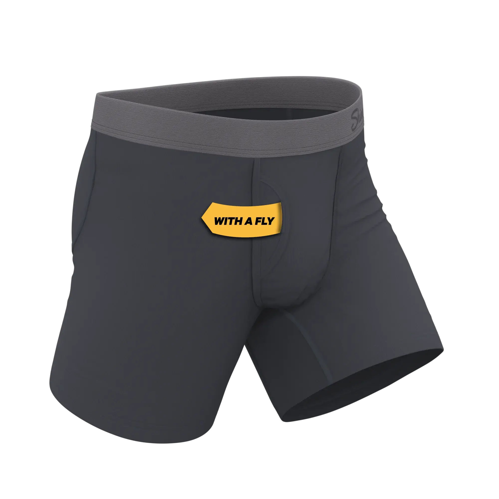 The Slate Expectations | Grey Tonal Ball Hammock® Pouch Underwear With Fly - Shinesty - Flyclothing LLC