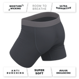 The Slate Expectations | Grey Tonal Ball Hammock® Pouch Underwear With Fly - Shinesty - Flyclothing LLC