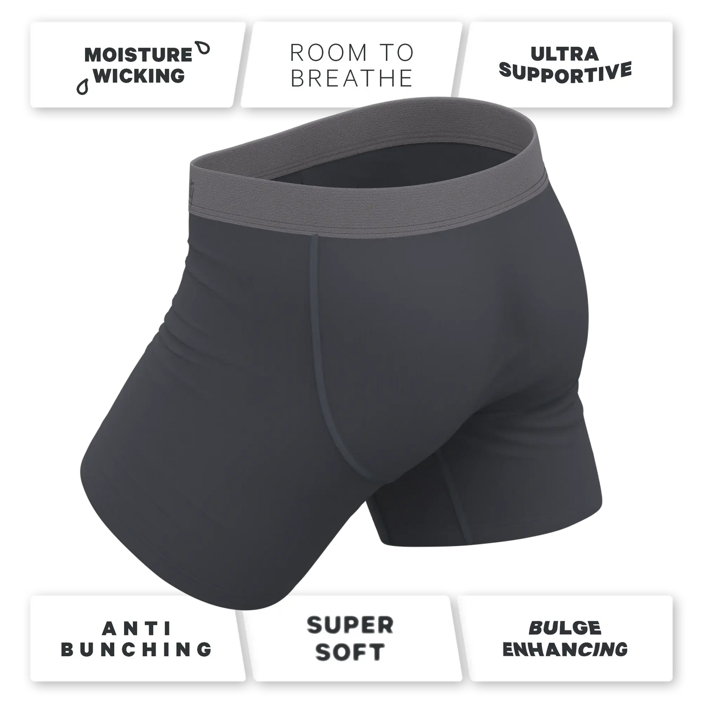 The Slate Expectations | Grey Tonal Ball Hammock® Pouch Underwear - Shinesty - Flyclothing LLC