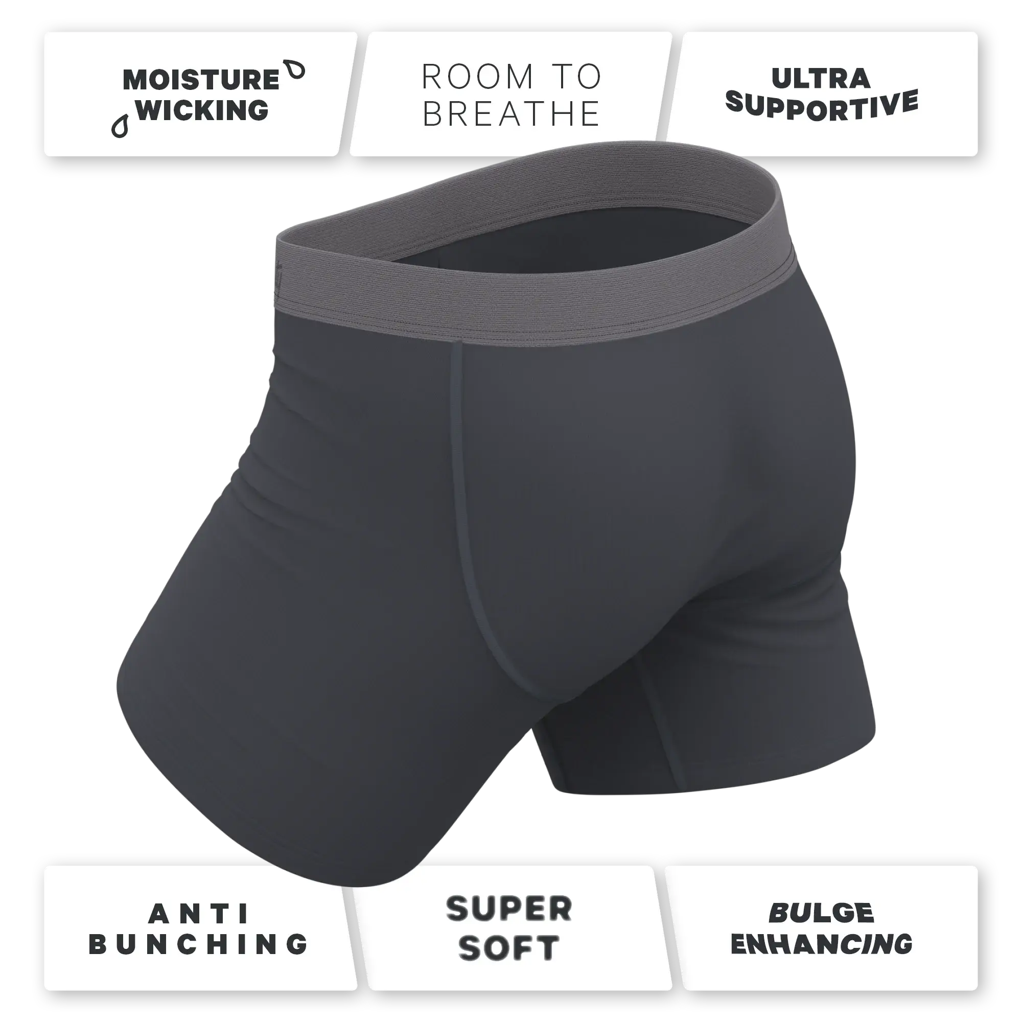 The Slate Expectations | Grey Tonal Ball Hammock® Pouch Underwear - Shinesty - Flyclothing LLC