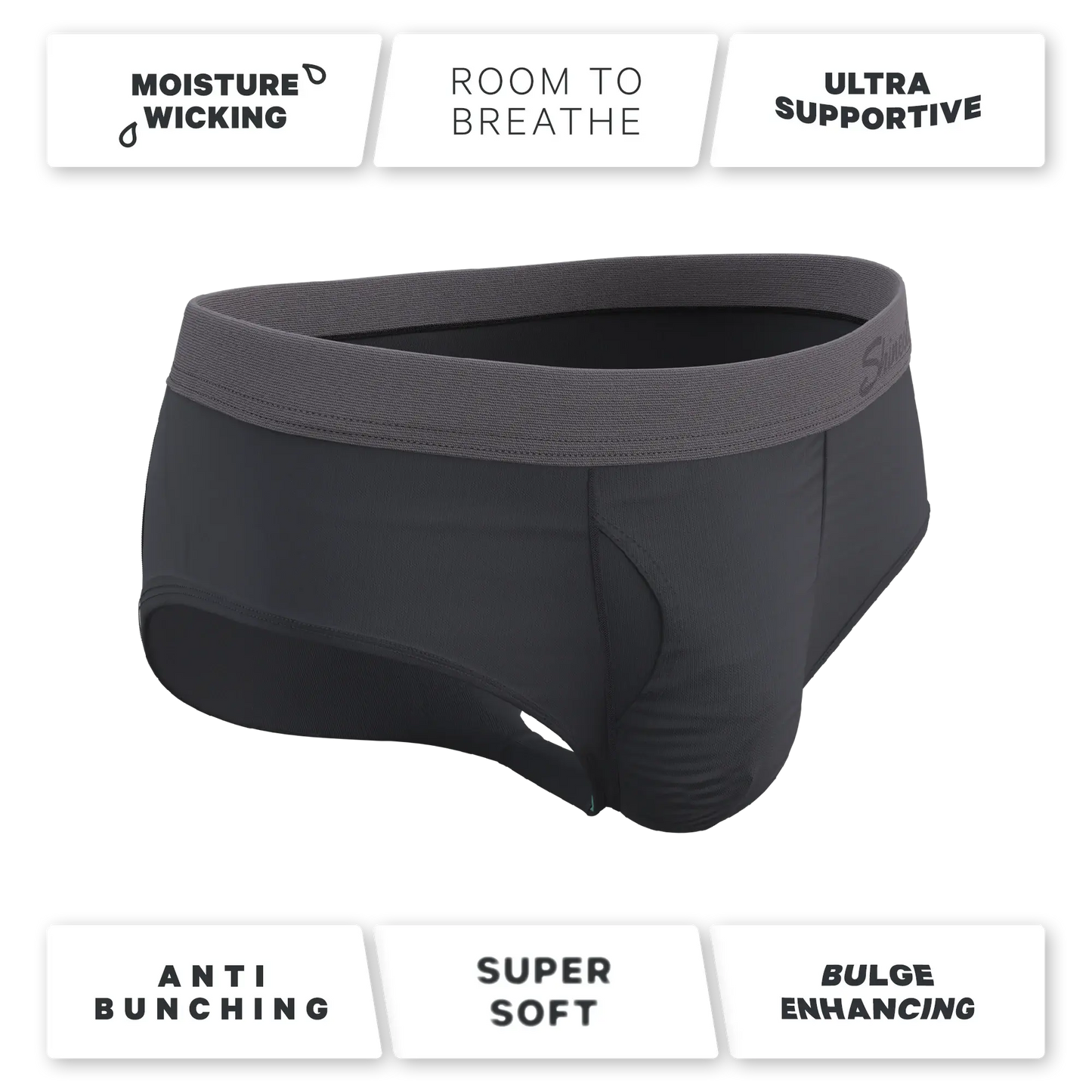 The Slate Expectations | Grey Tonal Ball Hammock® Pouch Underwear Briefs - Shinesty - Flyclothing LLC