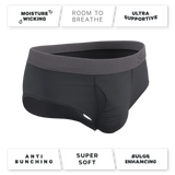 The Slate Expectations | Grey Tonal Ball Hammock® Pouch Underwear Briefs - Shinesty - Flyclothing LLC