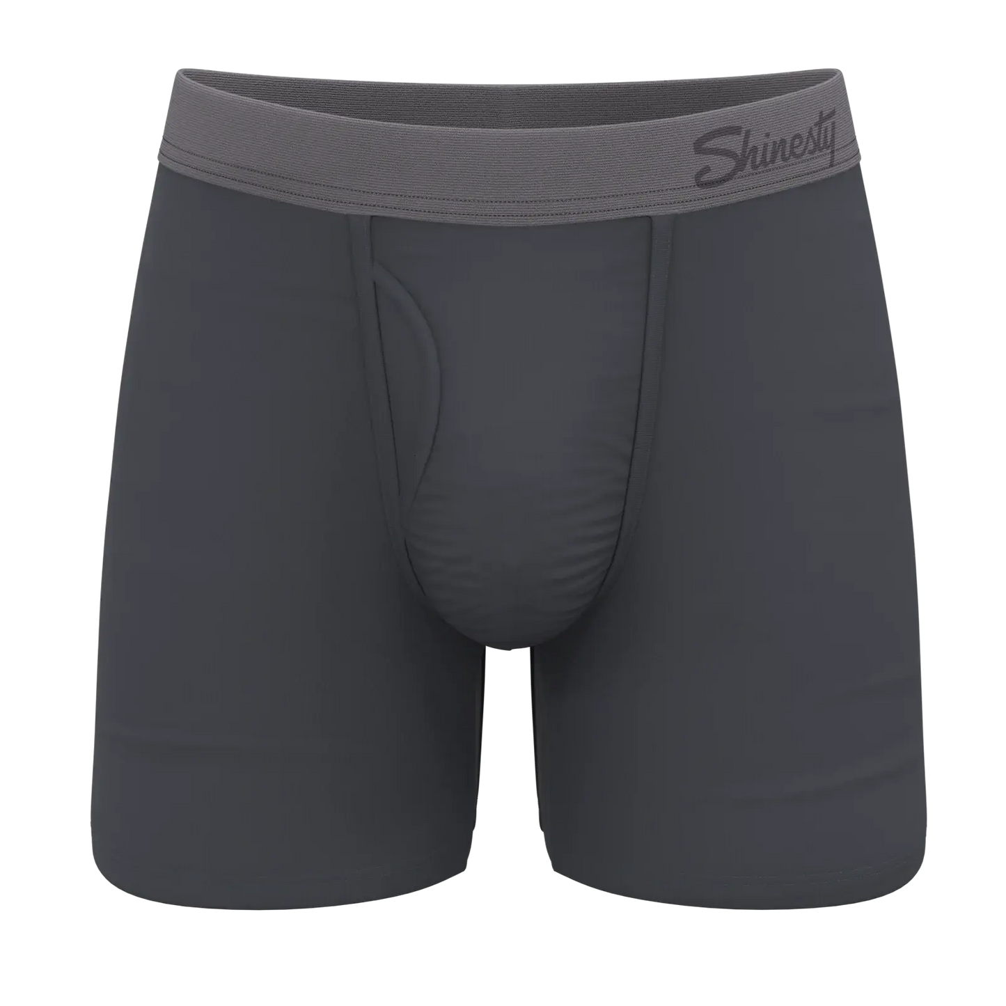 The Slate Expectations | Grey Tonal Ball Hammock® Pouch Underwear With Fly - Shinesty - Flyclothing LLC