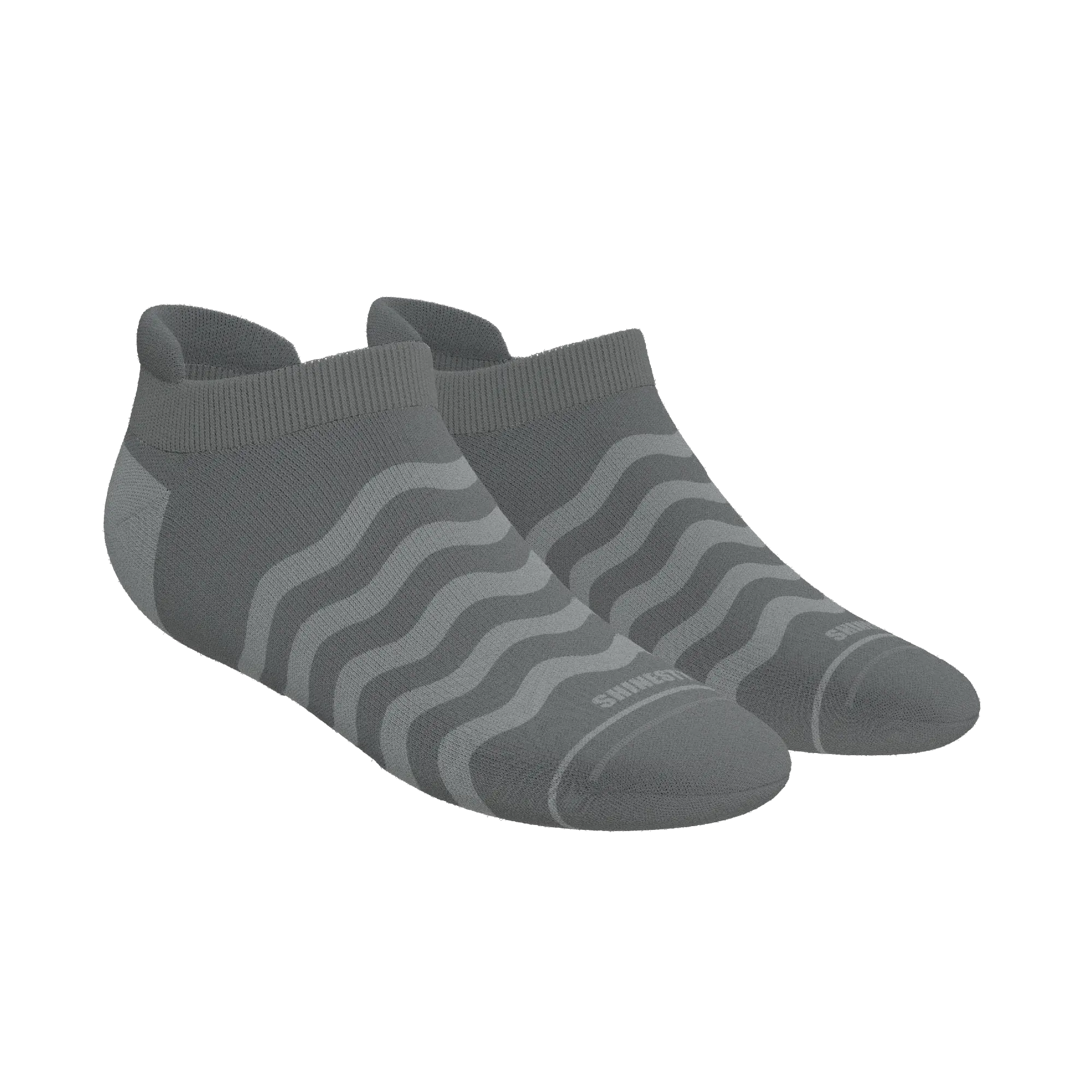 The Sleek | Gray Waves Heel Hammock™ Ankle Socks - Shinesty - Flyclothing LLC