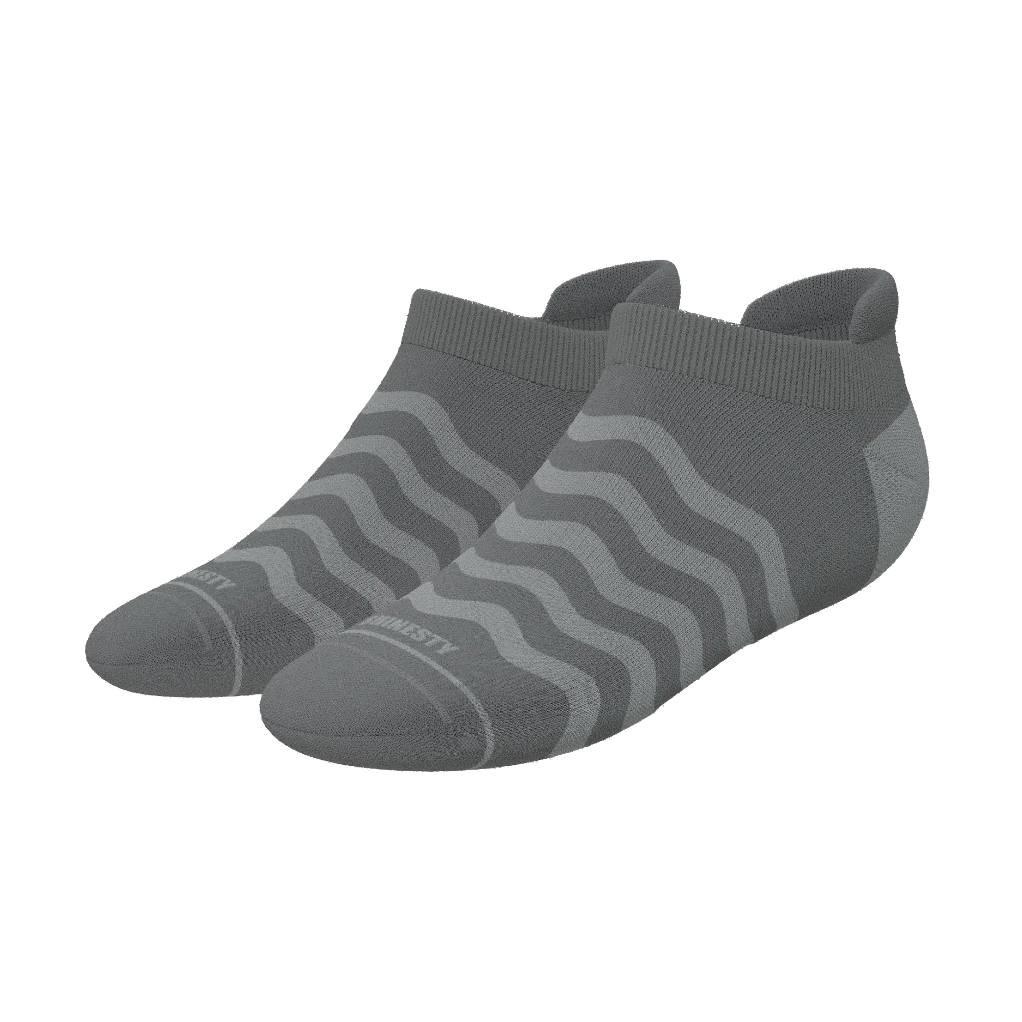 The Sleek | Gray Waves Heel Hammock™ Ankle Socks - Shinesty - Flyclothing LLC