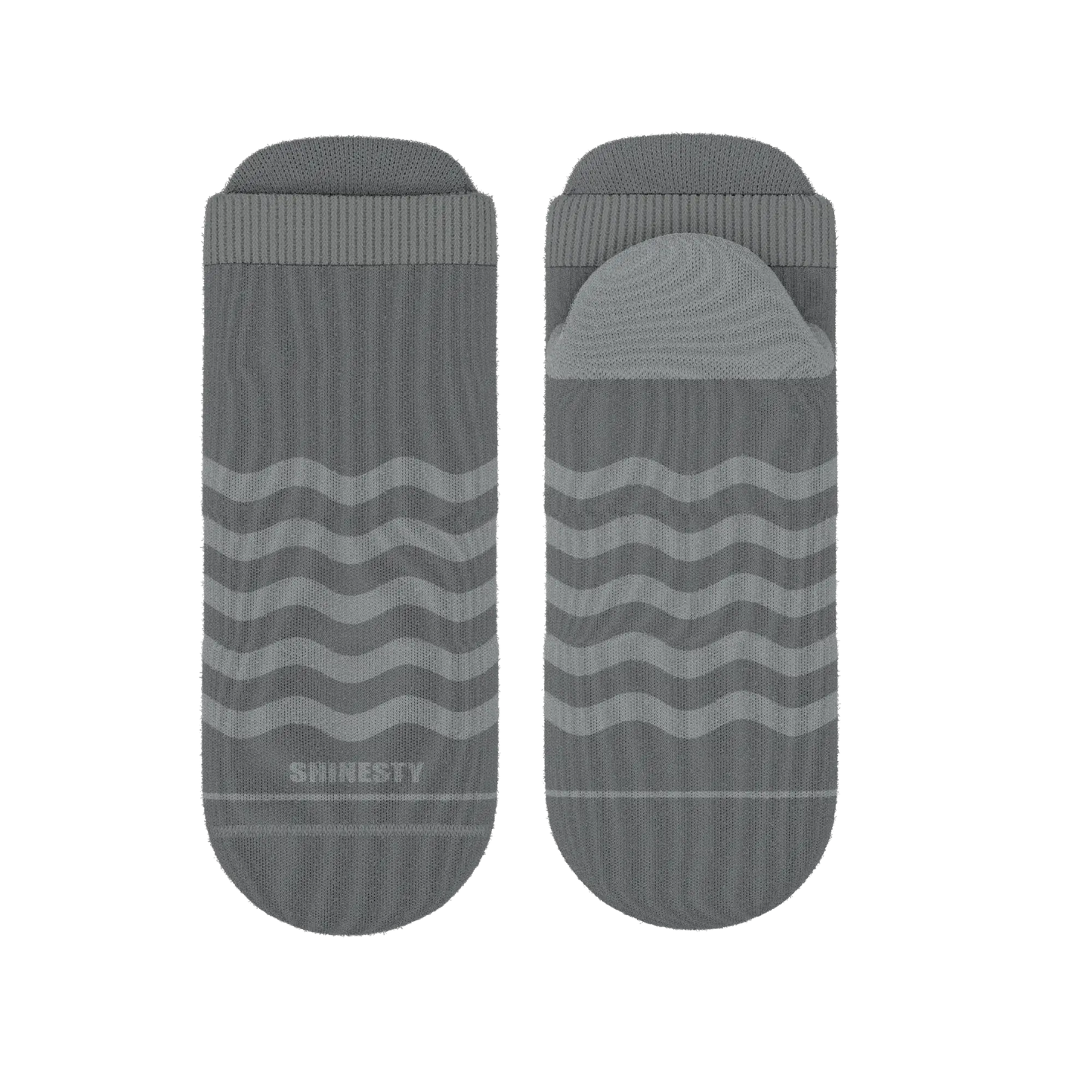 The Sleek | Gray Waves Heel Hammock™ Ankle Socks - Shinesty - Flyclothing LLC