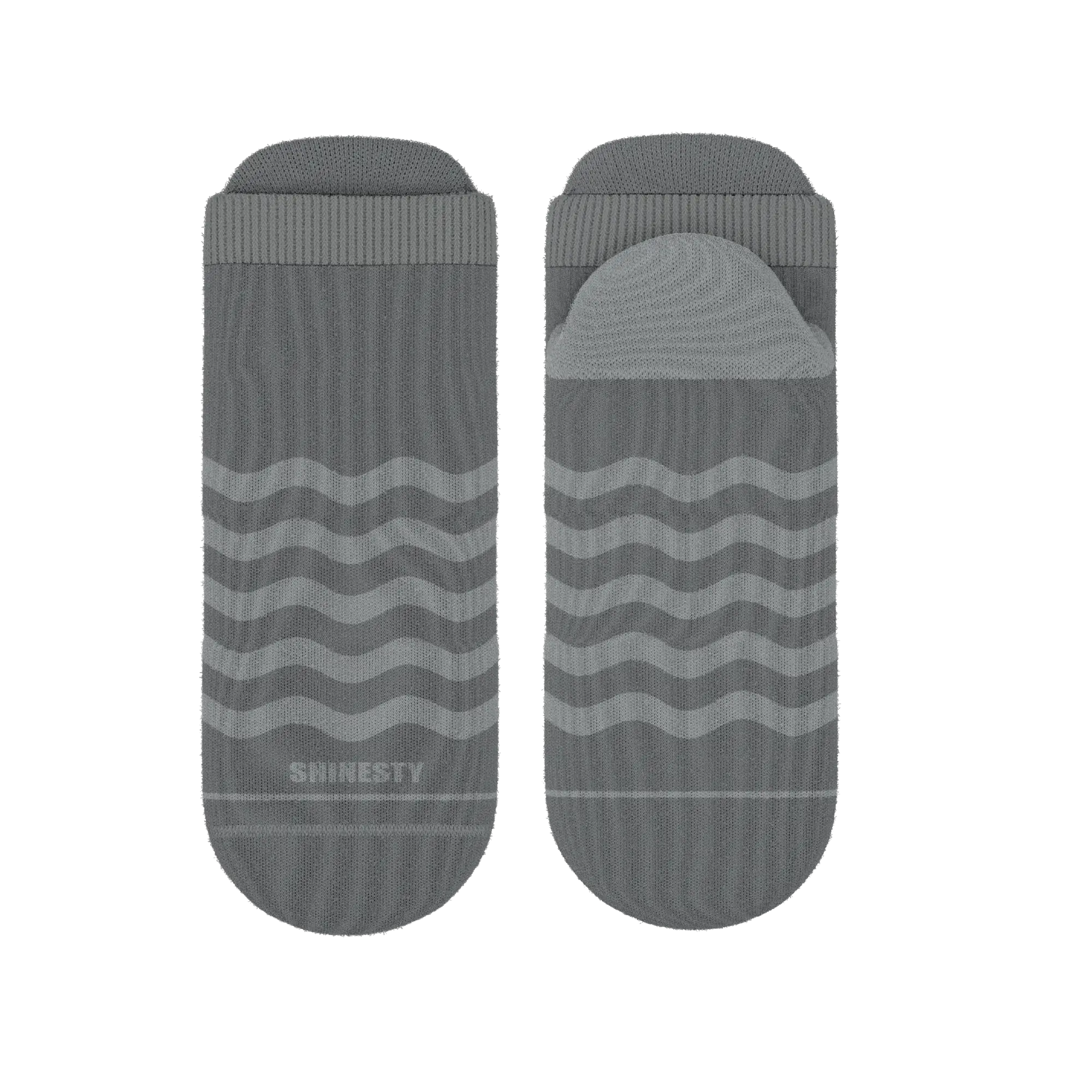 The Sleek | Gray Waves Heel Hammock™ Ankle Socks - Shinesty - Flyclothing LLC