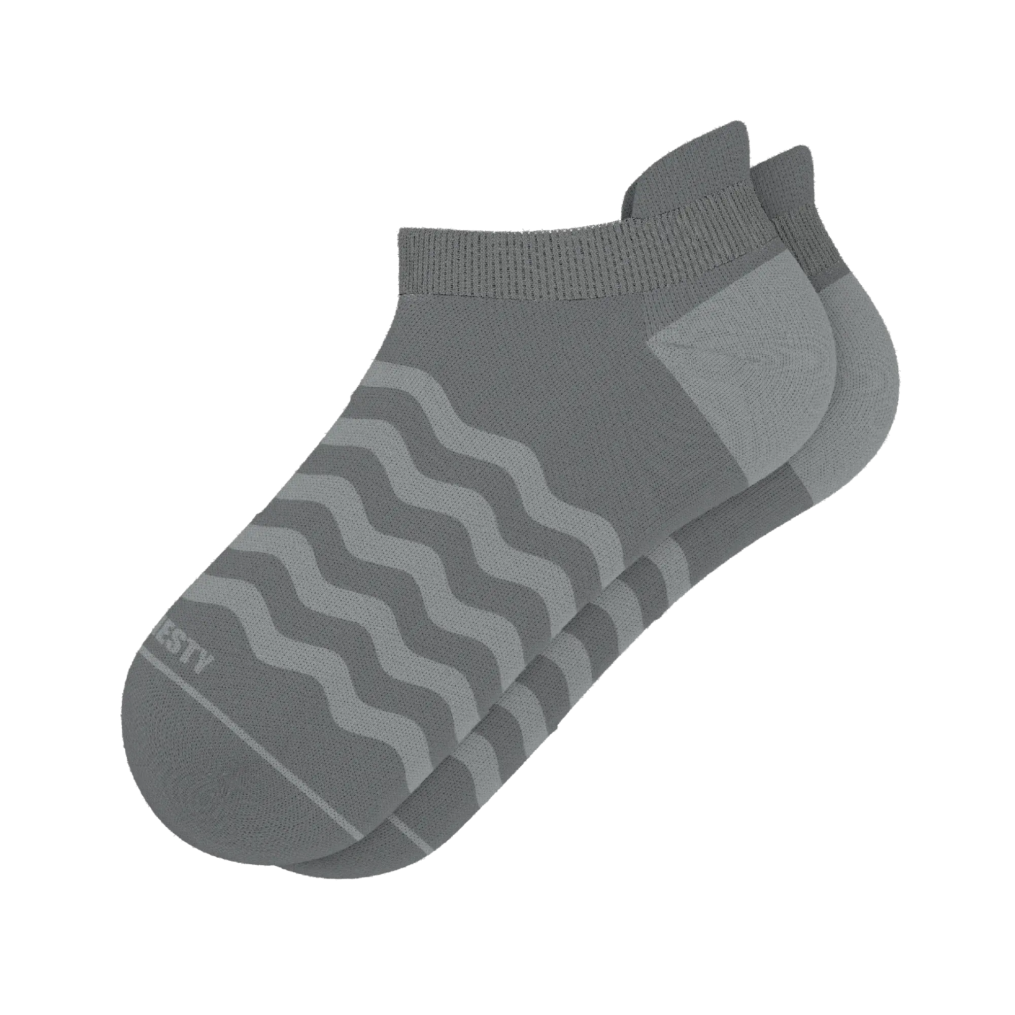 The Sleek | Gray Waves Heel Hammock™ Ankle Socks - Shinesty - Flyclothing LLC