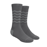 The Sleek | Gray Waves Heel Hammock™ Crew Socks - Shinesty - Flyclothing LLC
