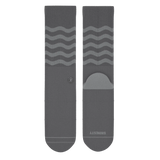 The Sleek | Gray Waves Heel Hammock™ Crew Socks - Shinesty - Flyclothing LLC