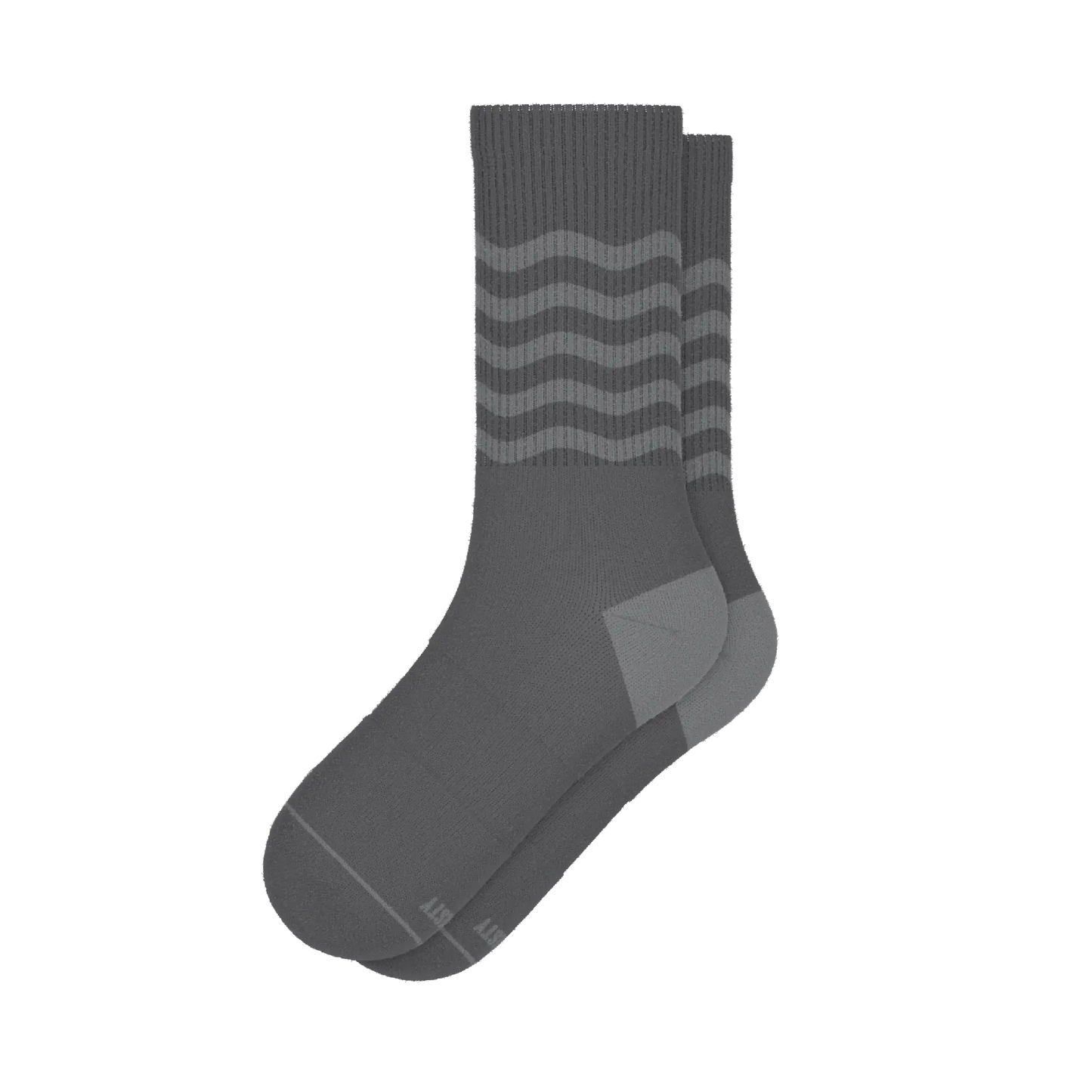 The Sleek | Gray Waves Heel Hammock™ Crew Socks - Shinesty - Flyclothing LLC