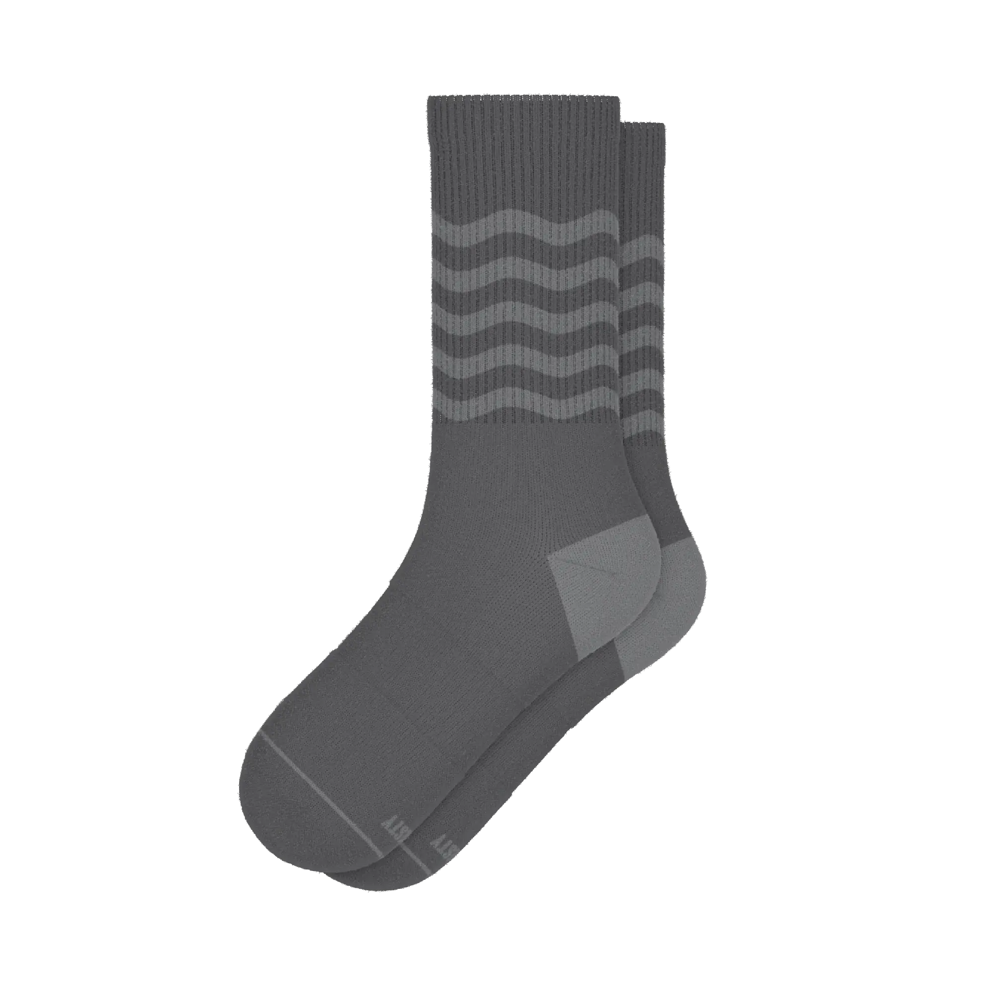 The Sleek | Gray Waves Heel Hammock™ Crew Socks - Shinesty - Flyclothing LLC