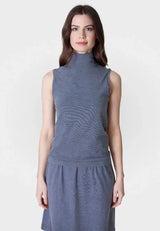 Sleeveless Turtleneck Shirt - Buki - Flyclothing LLC