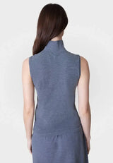 Sleeveless Turtleneck Shirt - Buki - Flyclothing LLC