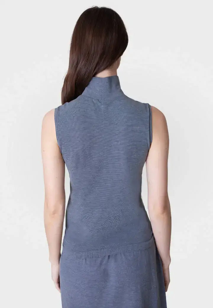 Sleeveless Turtleneck Shirt - Buki - Flyclothing LLC