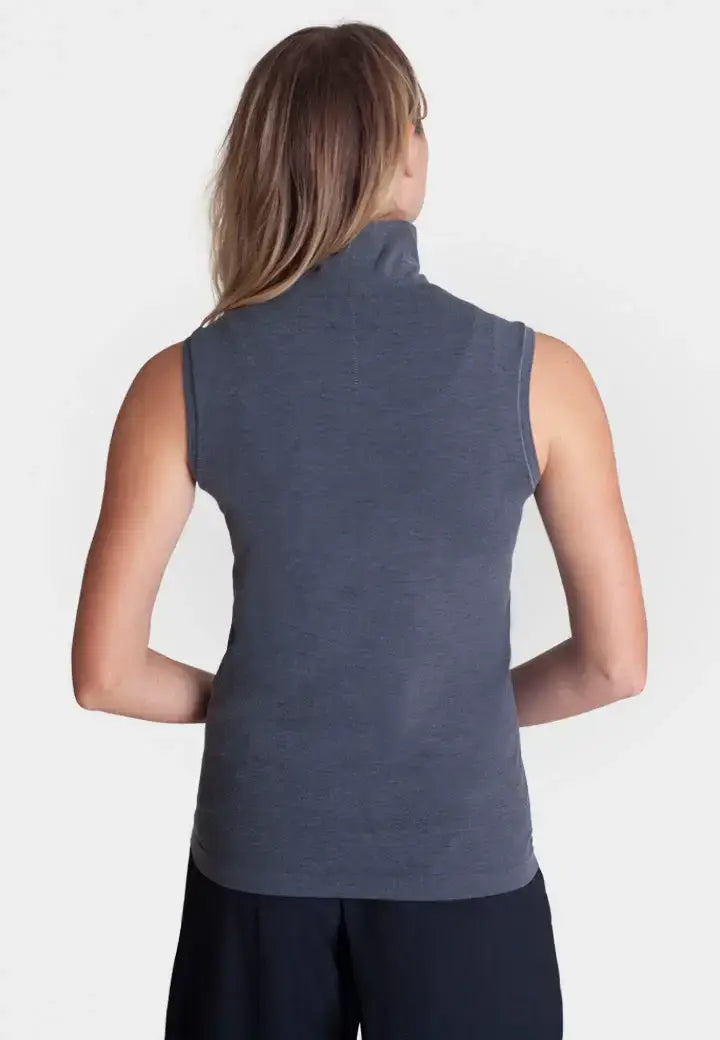 Sleeveless Turtleneck Shirt - Buki - Flyclothing LLC