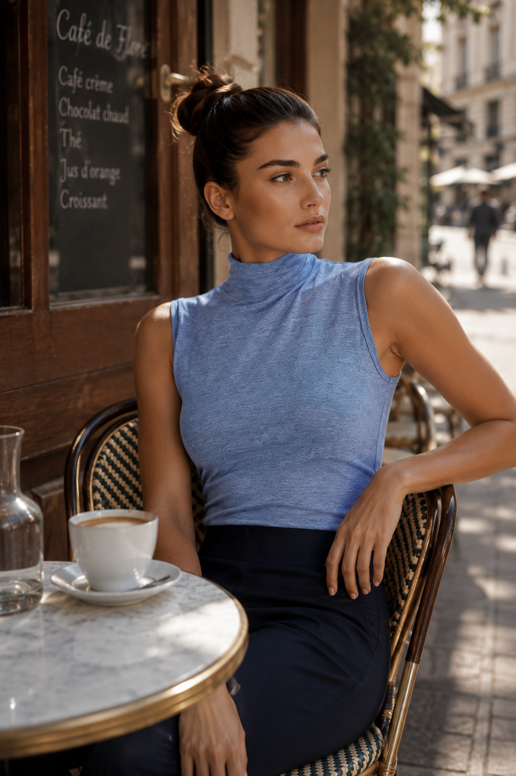 Sleeveless Turtleneck Shirt - Buki - Flyclothing LLC
