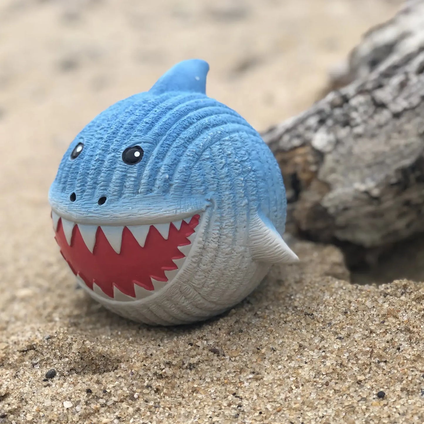 Finn the Shark Ruff-Tex® Latex Ball Dog Toy, Large - HuggleHounds - Flyclothing LLC