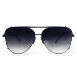 Smaller Cristina - Tangle Free - Faded Black Aviator Sunglasses Black - TopFoxx - Flyclothing LLC