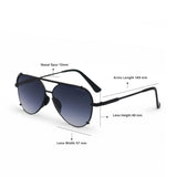 Smaller Cristina - Faded Black - Tangle Free Round Aviator Sunglasses - TopFoxx - Flyclothing LLC