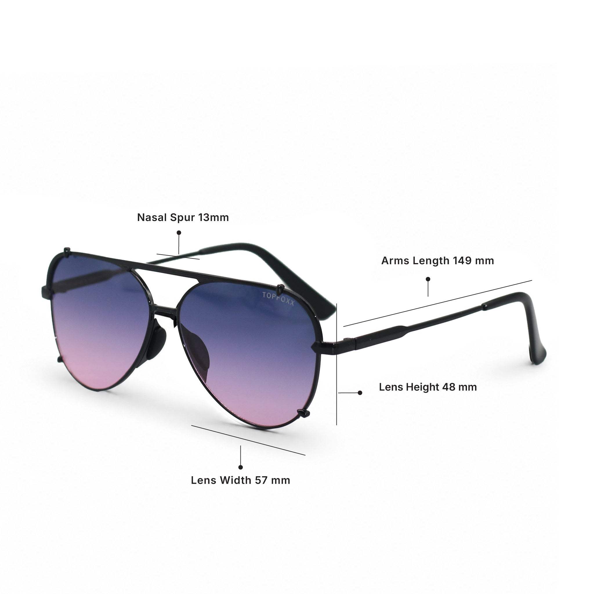 Smaller Cristina - Faded Purple & Pink - Tangle Free Round Aviator Sunglasses - TopFoxx - Flyclothing LLC
