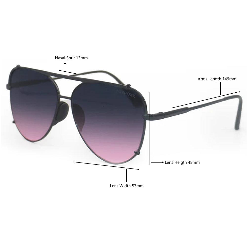 Smaller Cristina - Tangle Free - Faded Purple & Pink Aviator Sunglasses - TopFoxx - Flyclothing LLC