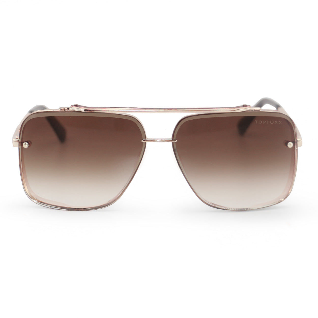 Smaller Bella Coffee - Tangle Free Aviator Sunglasses - TopFoxx - Flyclothing LLC