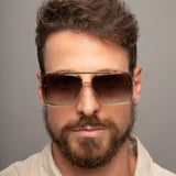 Smaller Bella Coffee - Tangle Free Aviator Sunglasses - TopFoxx - Flyclothing LLC