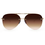 Smaller Megan 2 Faded Brown - Tangle Free Aviator Sunglasses - TopFoxx - Flyclothing LLC