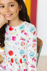 Smarty Pants 3/4 Sleeve Pocket Twirl Dress - Mila & Rose ® - Flyclothing LLC