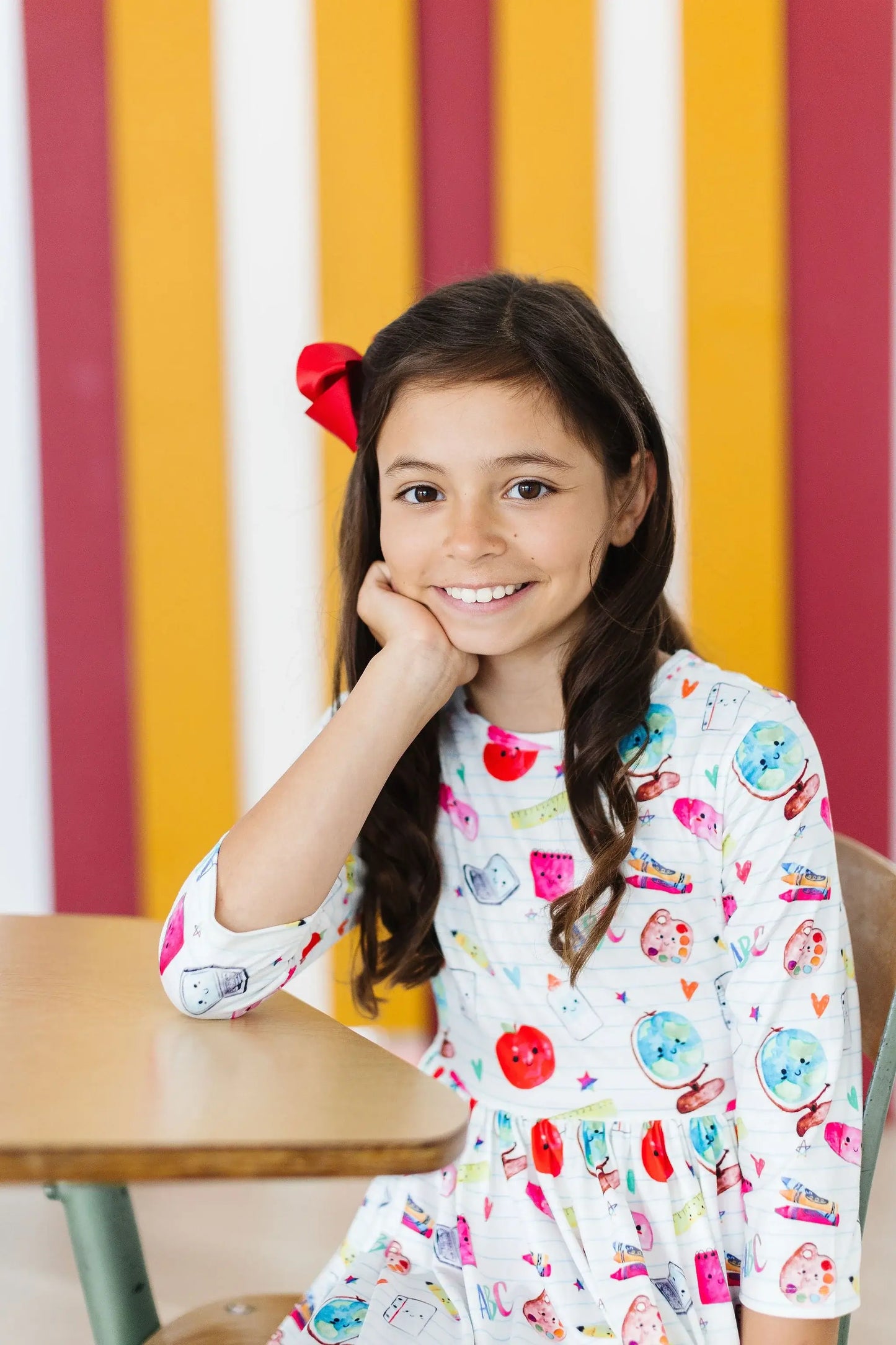 Smarty Pants 3/4 Sleeve Pocket Twirl Dress - Mila & Rose ® - Flyclothing LLC