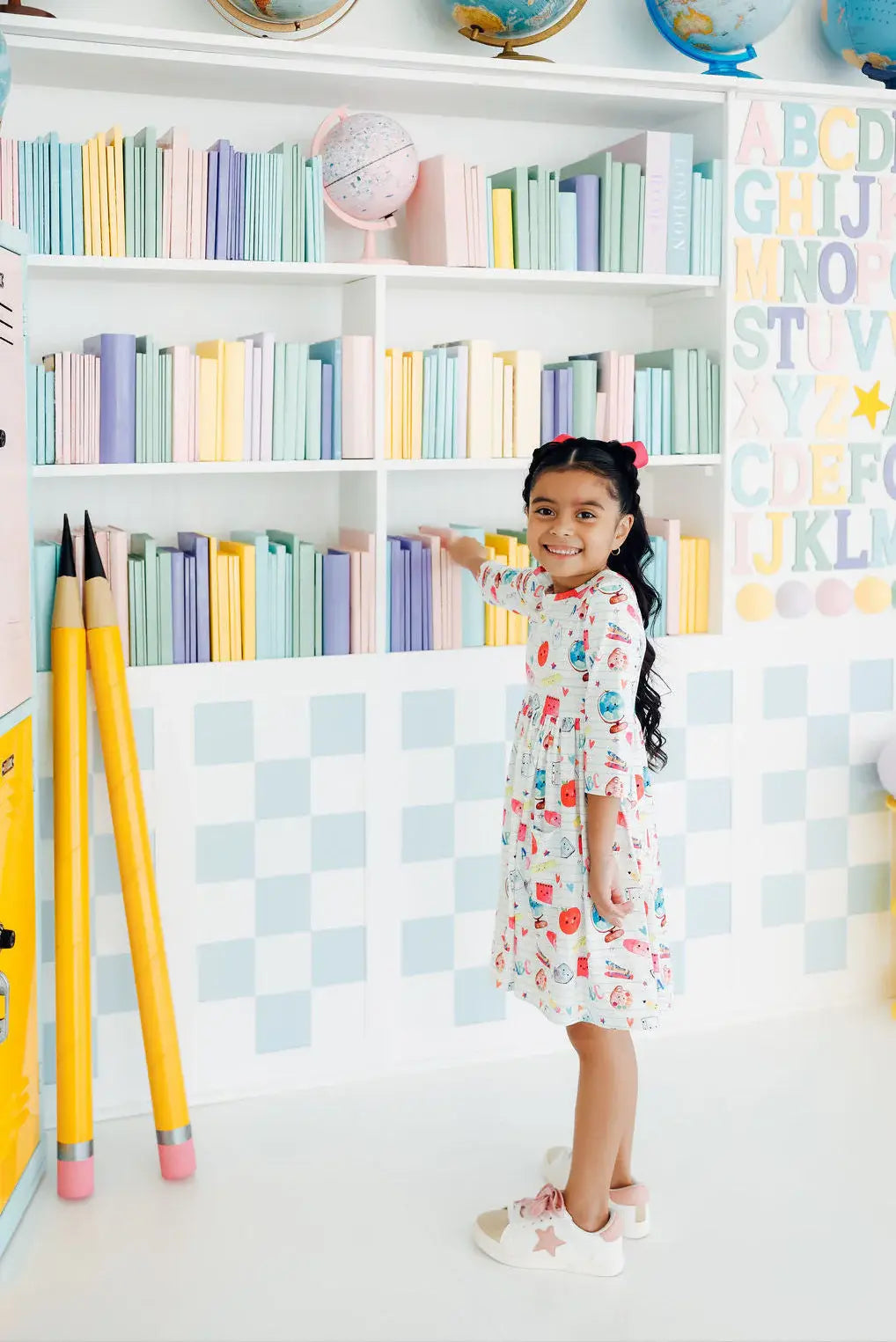 Smarty Pants 3/4 Sleeve Pocket Twirl Dress - Mila & Rose ® - Flyclothing LLC