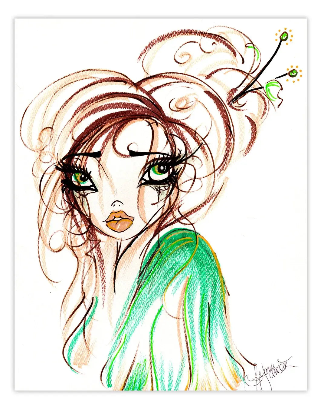 Black Market Art Company Smile Girl Print - Black Market Art Company - Flyclothing LLC