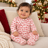 Christmas Ho-Ho-Ho Bamboo Baby Zipper Romper-Family Matching - Tesa Babe - Flyclothing LLC
