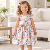 Dream Blossom Bamboo Baby Toddler Dress -Watercolor Floral - Tesa Babe - Flyclothing LLC