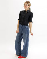 Smocked Button Down - Downeast - Flyclothing LLC