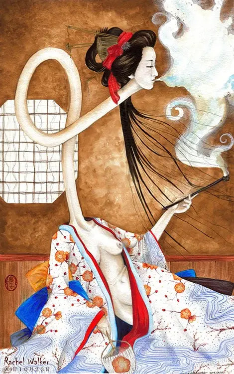 Black Market Art Company Smoking Siren Print - Black Market Art Company - Flyclothing LLC