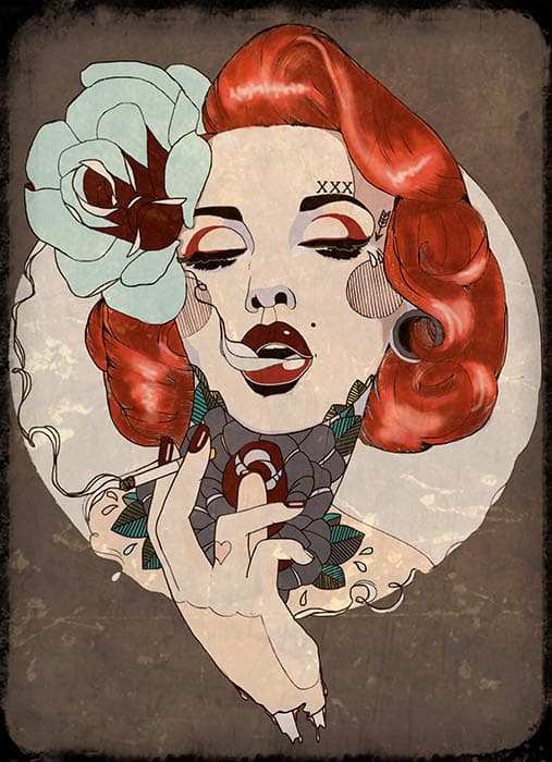 Black Market Art Company Smoking Hot Print - Black Market Art Company - Flyclothing LLC