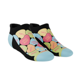 The Smooth Talker | Candy Hearts Heel Hammock™ Ankle Socks - Shinesty - Flyclothing LLC