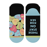 The Smooth Talker | Candy Hearts Heel Hammock™ Ankle Socks - Shinesty - Flyclothing LLC