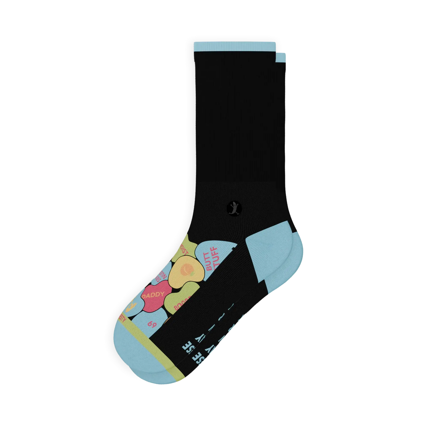 The Smooth Talker | Candy Hearts Heel Hammock™ Crew Socks - Shinesty - Flyclothing LLC